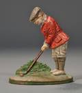 Hubley Putting Golfer Polychromepainted Cast Iron Doorstop