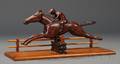 Steeplechase Race Figural Wood Carving