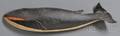 Voorhees Carved and Painted Wooden Blue Whale Plaque