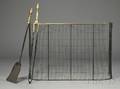 Pair of Fireplace Tools and a Firescreen