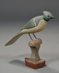 Folk Carved and Painted Blue Jay Figure