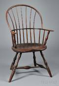Redpainted Sackback Windsor Chair
