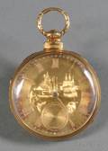 Gentlemans 18kt Gold Pocket Watch