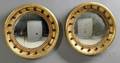 Pair of Gilt Bullseye Girandole Mirrors