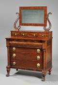 Classical Mahogany and Mahogany Veneer Mirrored Bureau