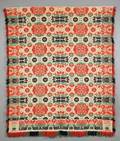Fourcolor Woven Wool and Cotton Biederwand Coverlet