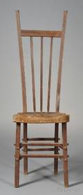 Pine and Oak Folk Art Chair