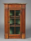 Federal Pine Glazed Architectural Wall Cupboard