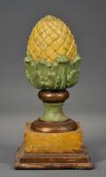 Polychromepainted Tin Pineapple Architectural Finial