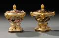 Two Derby Porcelain Potpourri and Covers