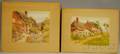 Jane Brewster Reid American 18621966 Two Watercolors of Cottages in Summer