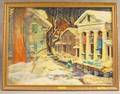 Marie Bruner Haines American 18811979 Bennington Vermont Street Scene in Winter