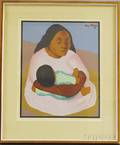 After Diego Rivera Mexican 18861957 Mother and Child