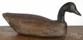 Carved and painted Canada goose decoy
