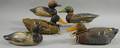 Five Carved and Painted Wooden Duck Decoys