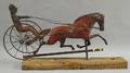 Molded Copper Dexter Horse and Sulky Weather Vane
