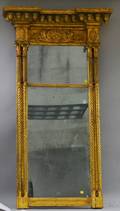 Classical Giltwood and Gesso Tabernacle Pier Mirror