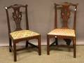 Pair of Chippendale Carved Mahogany Side Chairs