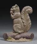 Painted Cast Iron Squirrel Doorstop