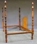 Classical Tiger Maple and Maple Tall Post Bed