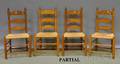 Six Wallace Nutting Maple Slatback Pilgrim Chairs