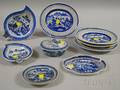 Nine Pieces of Chinese Export Porcelain Canton Tableware