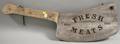 Painted Wood Cleaverform Fresh Meats Trade Sign