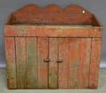 Redpainted Wood Dry Sink