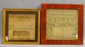 Two Framed 19th Century Needlework Samplers