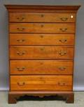 Chippendale Cherry Sixdrawer Tall Chest