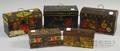 Five Painted and Polychromedecorated Toleware Document Boxes