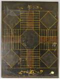 Polychrome Paintdecorated Wood Parcheesi Game Board