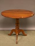 Country Classical Pine and Maple Tilttop Tea Table