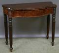 Late Classical Mahogany Swellfront Card Table