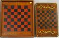 Two Painted Wood Checkered Game Boards