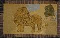 Lion Figural Wool Hooked Rug