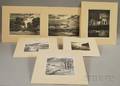 Alfred Russel Fuller American 18991980 Six Lithographs Two Western Views a Landscape and Three Water Views