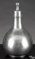 Hartford Connecticut pewter bottle ca 1840