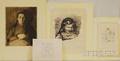 Four Unframed Works on Paper Kathe Kollwitz German 18671945 Woman with Folded Hands