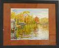 Joseph Margulies American 18961984 Autumn Lakeshore Scene