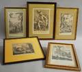 Five Framed 18th and 19th Century Engravings