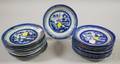 Seventeen Chinese Export Porcelain Canton SaladPie Plates