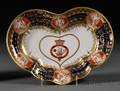 Chamberlains Worcester Porcelain Heartshaped Dish