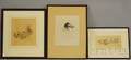 Three Framed Works of Sporting Dogs Thomas Ivester Lloyd British 18731942 Bassett Hounds