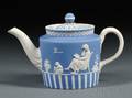 Wedgwood Blue Jasper Dip Teapot and Cover