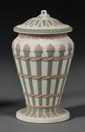 Wedgwood Threecolor Jasper Torches Vase and Cover