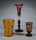 Three Pieces of Bohemian Glass