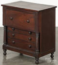 Miniature mahogany chest of drawers