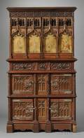 Gothic Revival Oak Court Cupboard