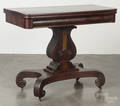 Empire mahogany card table